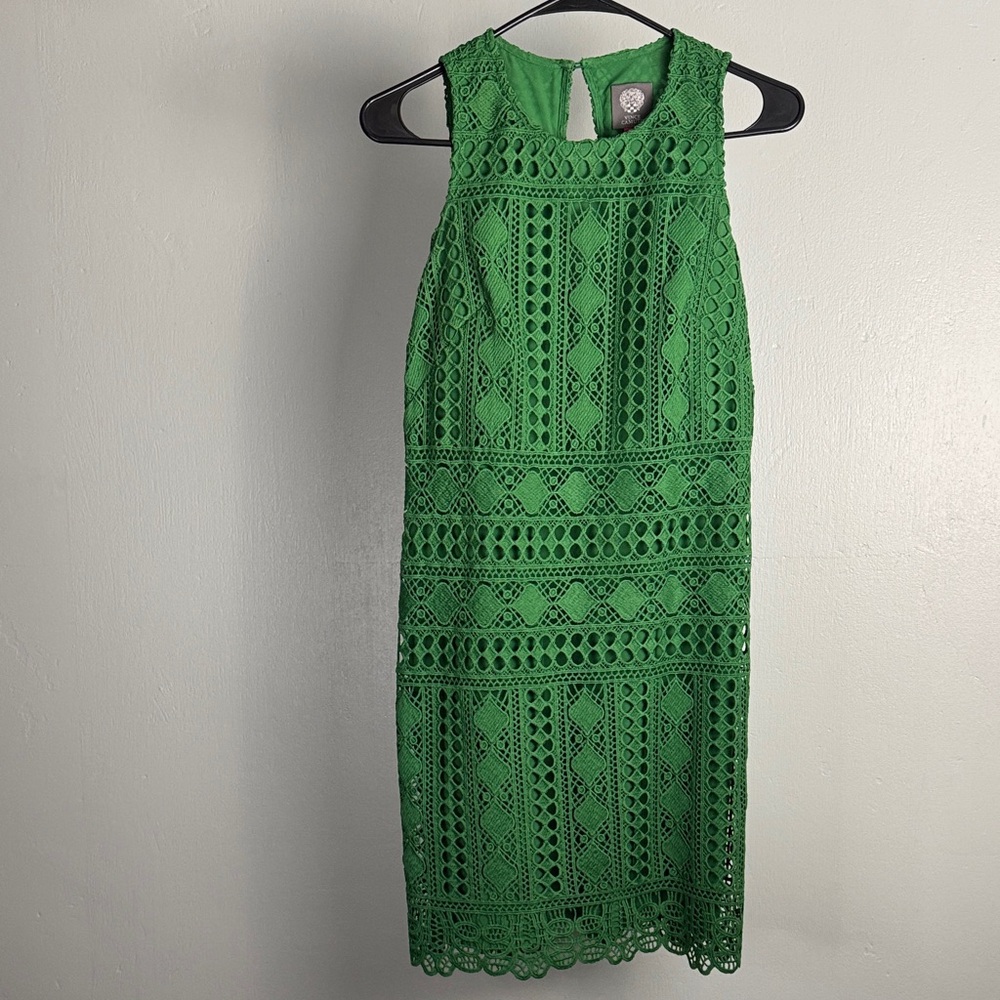 Vince Camuto Green Lace Dress